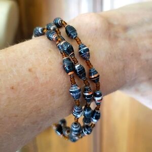 Bead For Life Paper Beaded Multi Strand Bracelet